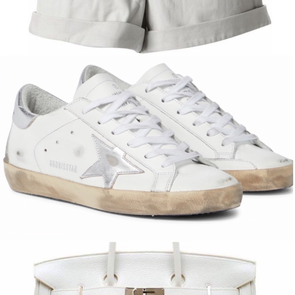 Golden Goose Super Star sneakers size 37 silver star silver heel